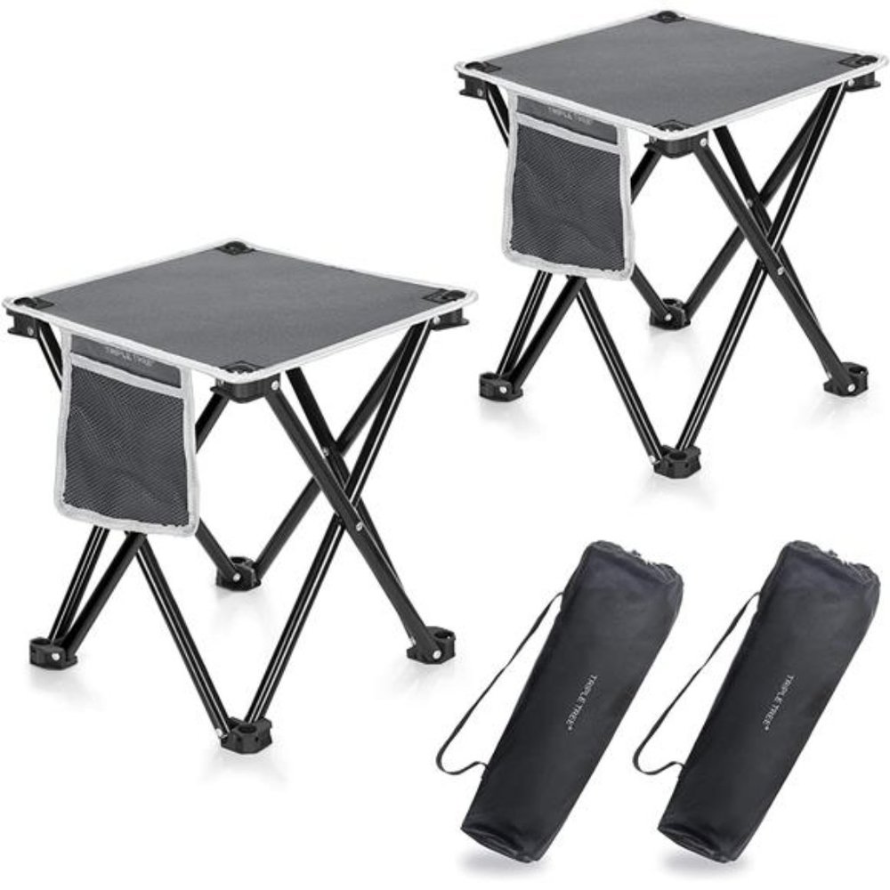 2 Pack Camping Stool,13.8 Inch Portable Folding Stool for Outdoor Walking Hiking